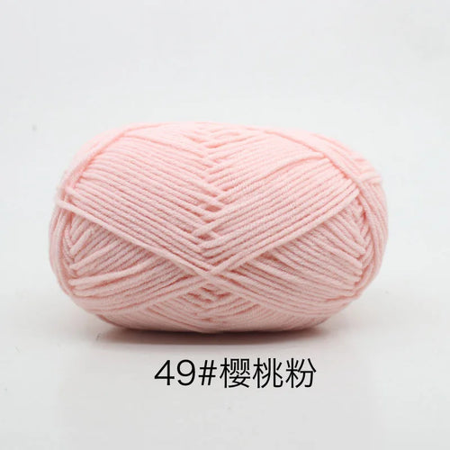40-50g/Set 4ply Milk Cotton Knitting Yarn Needlework Dyed Lanas For