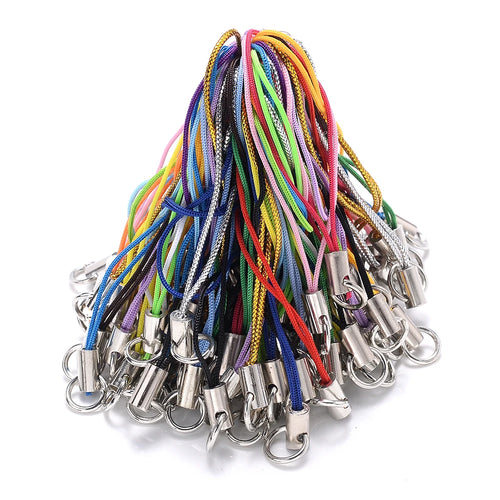 iYOE 100pcs Mix Polyester Cord With Jump Ring Lanyard Rope For Making