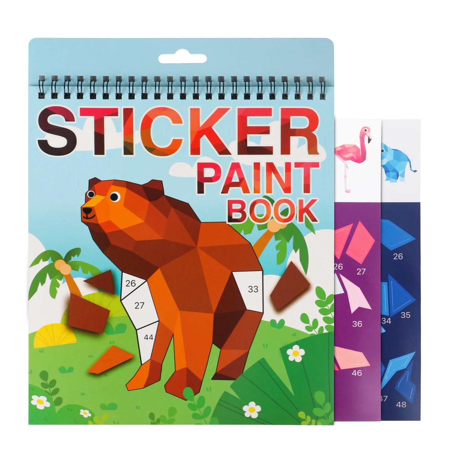 1PCS Sticker Book Crafts for Kids Ages 4-8, Sticker by Number for