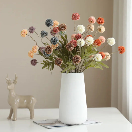 5 Heads Artificial Flower Bouquet Silk Dandelion Flower Ball Fake
