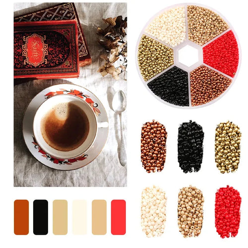 2mm Glass Seed Beads Kit Bracelet Making Kit Small Beads Assortment