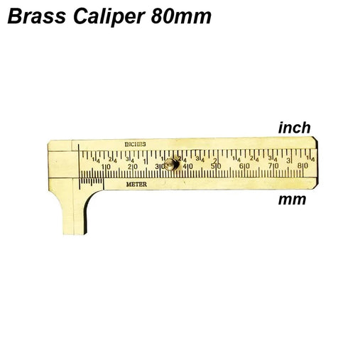 Mini Vernier Caliper Brass Metric Imperial MM INCH Small Portale Ruler