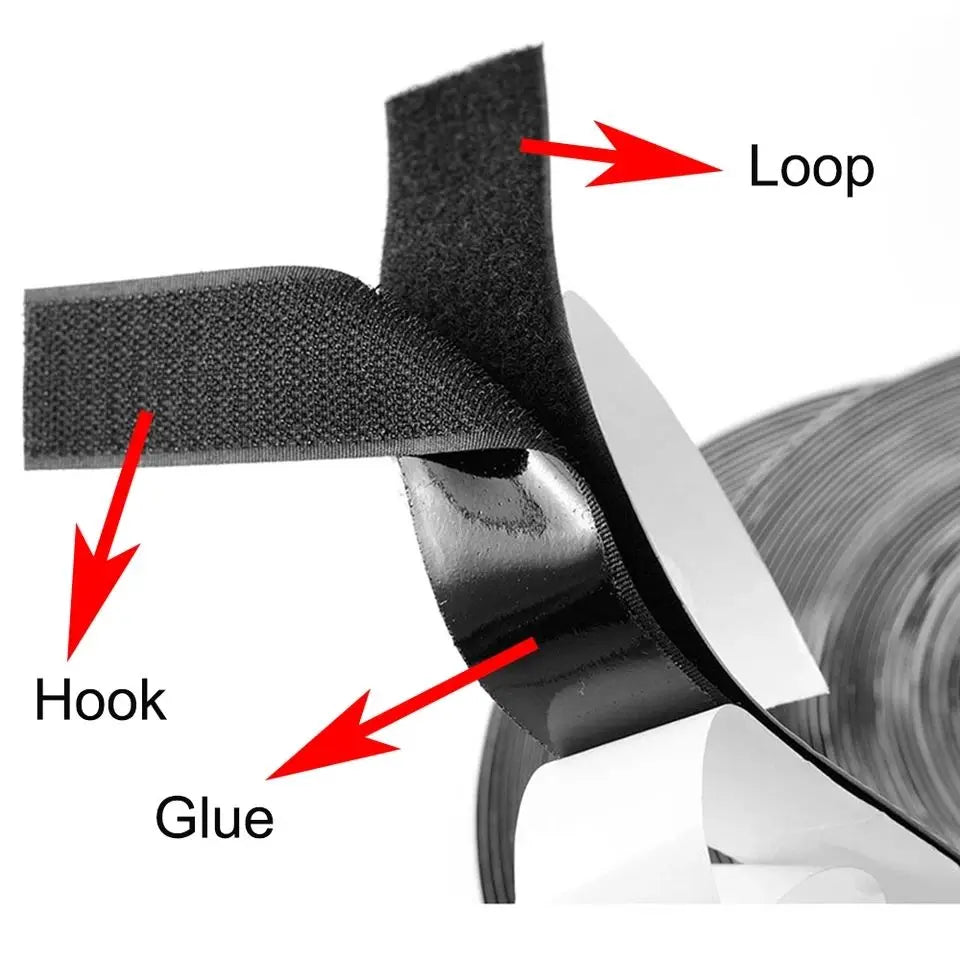 1/3/5M Strong Self-adhesive Fastener Tape Hook and Loop Magic Nylon