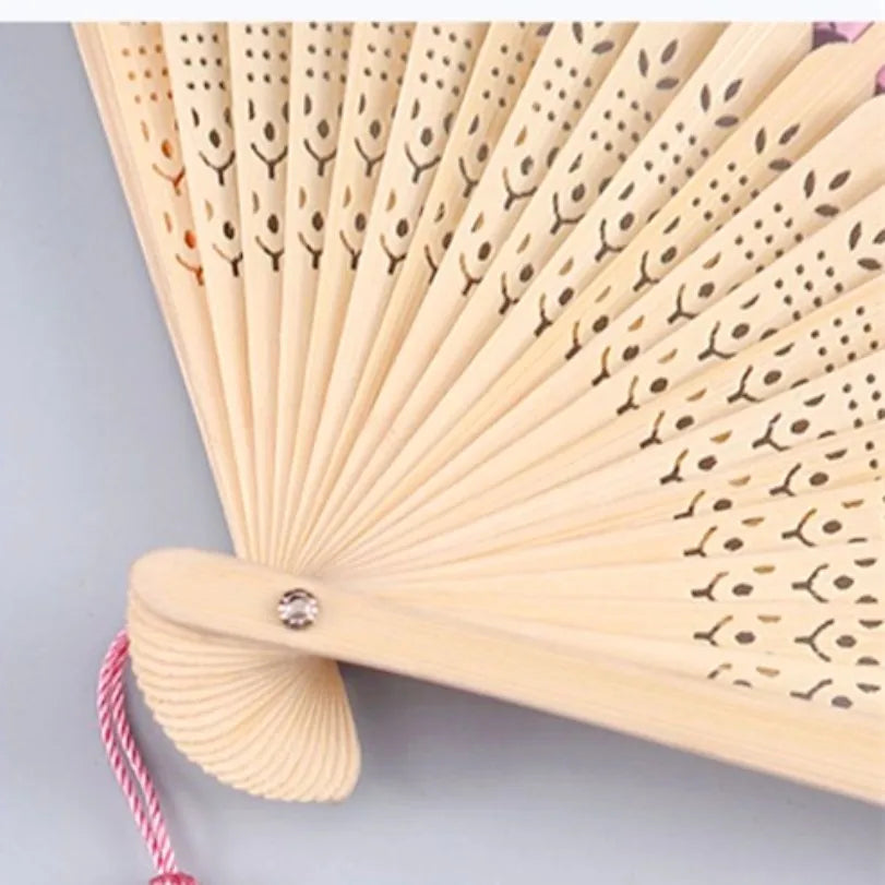 Vintage Silk Folding Hand Fan Chinese Japanese Bamboo Fans Craft Gifts