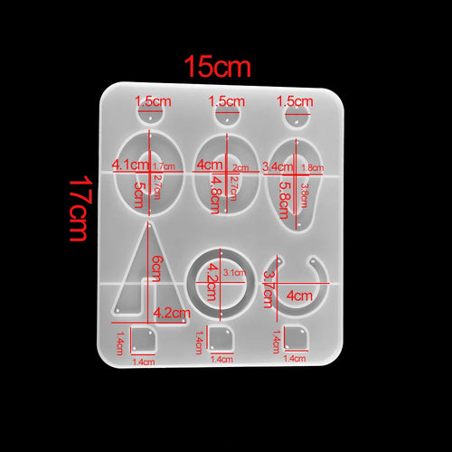 Earring Pendant Silicone Mold Epoxy Resin Jewelry Making Molds Heart