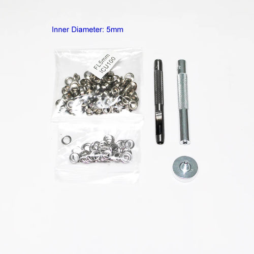4mm-14mm 100 Set Silver Eyelet and Eyelet Punch Die Tool Set Metal