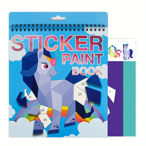 1PCS Sticker Book Crafts for Kids Ages 4-8, Sticker by Number for