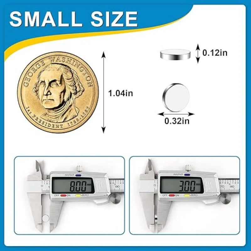 8×3mm Round Refrigerator Magnets, Small  Fridge Magnets, Office