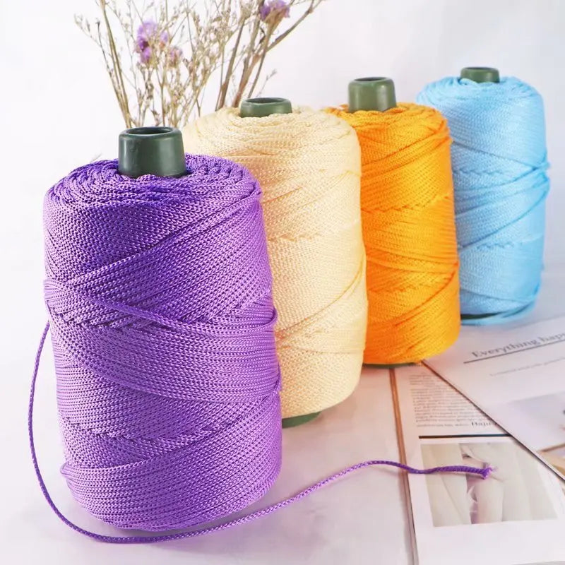 3mm Colored Cotton Cord Twisted Woven Rope Hollow Thread Craft