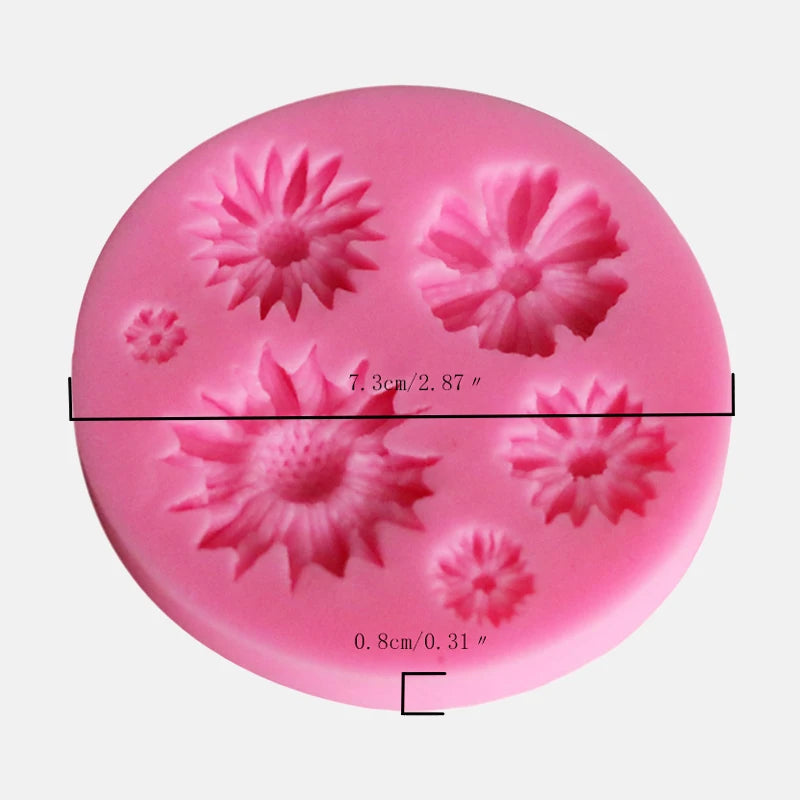 3D Flower Silicone Molds Fondant Craft Cake Candy Chocolate Sugarcraft