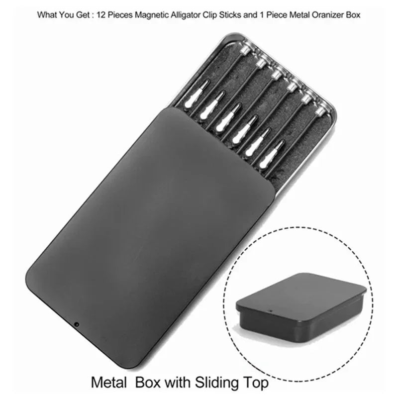 Model Painting Stand Base Holder 12PCS Alligator Clip Sticks Magnetic