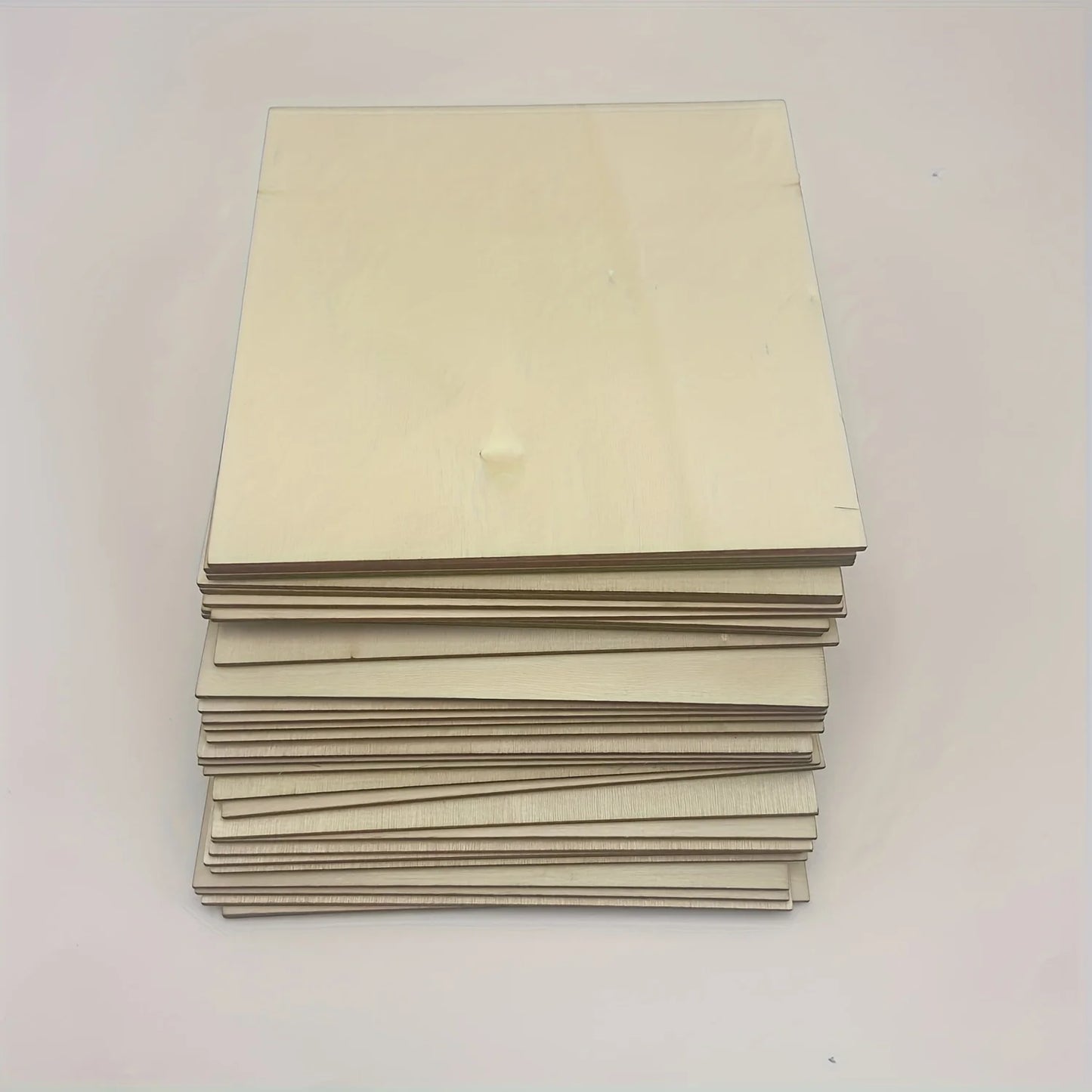10Pcs Wood Square 4x4in Blank Wood Sheet for Crafts, Thin Unfinished