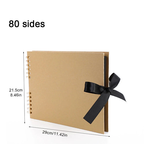 ZK20 80 Black Pages Memory Books DIY Craft Photo Albums Scrapbook