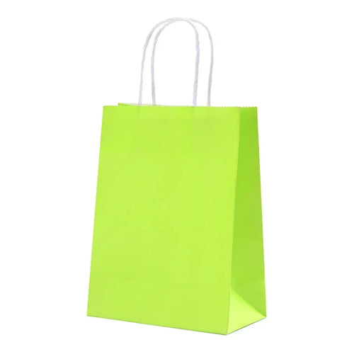 10 pcs Kraft Bag Paper Gift Bags Reusable Grocery Shopping Bags for