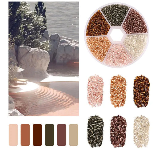2mm Glass Seed Beads Kit Bracelet Making Kit Small Beads Assortment
