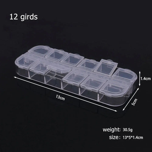 6-32 Compartments Plastic Storage Box Organizer Jewelry Container with
