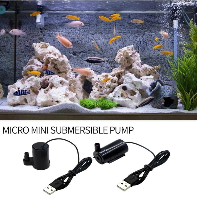 AISITIN USB Submersible Pump 1m Line DC Low Voltage Ultra-quiet Micro