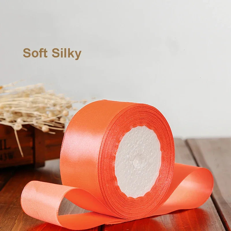 4M*22M Silk Satin Ribbons for Crafts Bow Handmade Gift Wrap Decorative