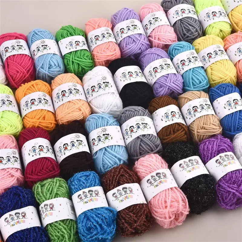 12 Color Set Acrylic Fibers Knitting Wool Yarn Needlework Dyed Lanas
