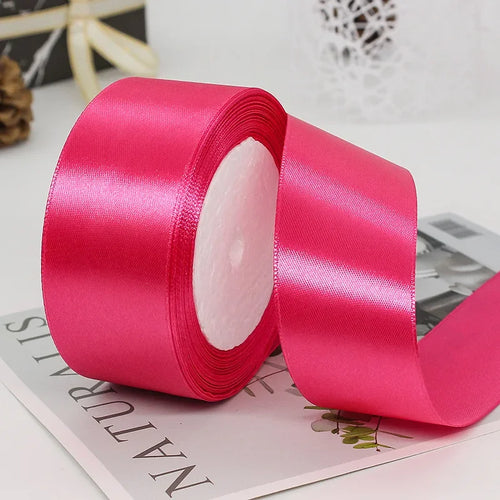 22meters 6mm-40cm Satin Ribbons Crafts Bow DIY Gift Wrap Wine Red