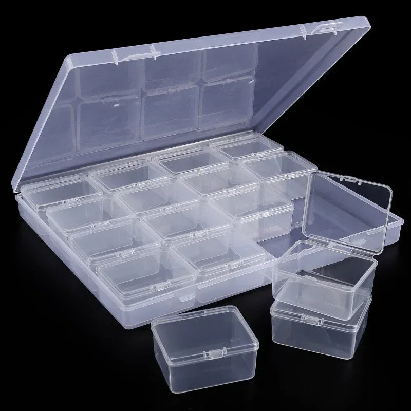Bead Organizer Box 30Pcs Small Clear Plastic Bead Storage Containers