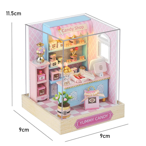 Mini Doll House DIY Small House Kit Handmade 3D Puzzle Assembly Model