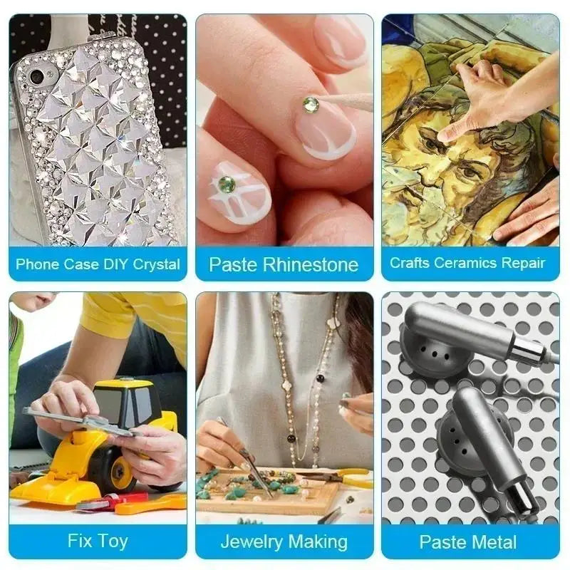 E6000 Glue DIY Crystal Rhinestones Craft Tool Needles Epoxy Adhesive