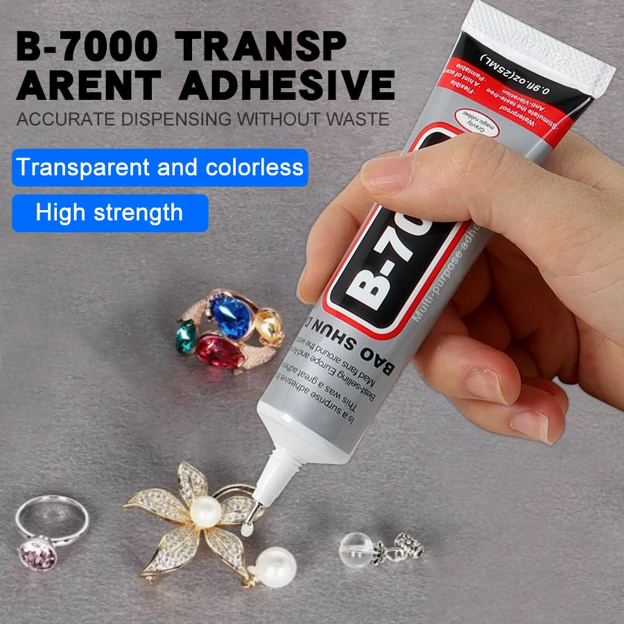 1pc B7000 transparent glue,with precision nib,rhinestone