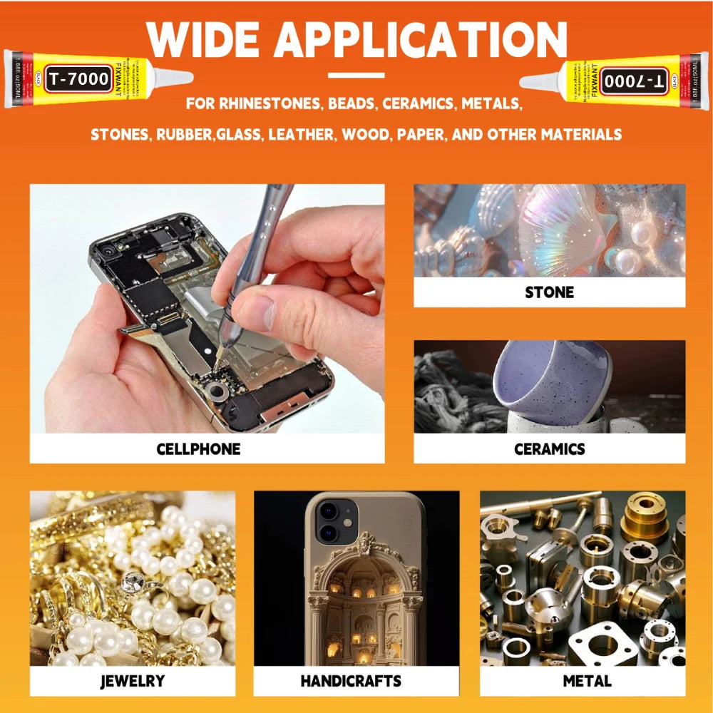 Clear B7000 PLUS & Black T-7000 Glue 15ml/50ml/110ml for Phone Repair,