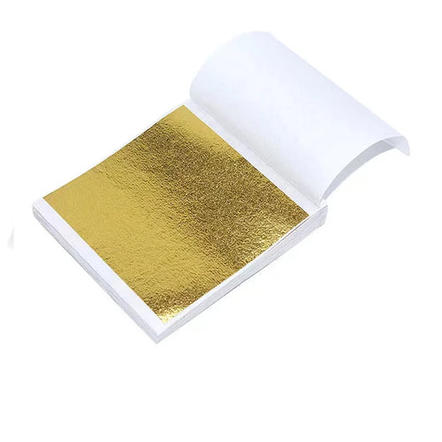 100 Sheets DIY Nail Gold Leaf Sheets Painting Gold Leaf Paper Art