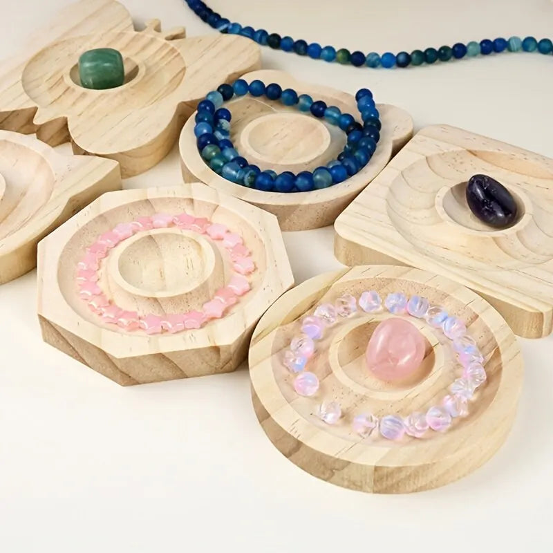 1pc DIY Wooden Beading Design Board Suitable For Jewelry Making