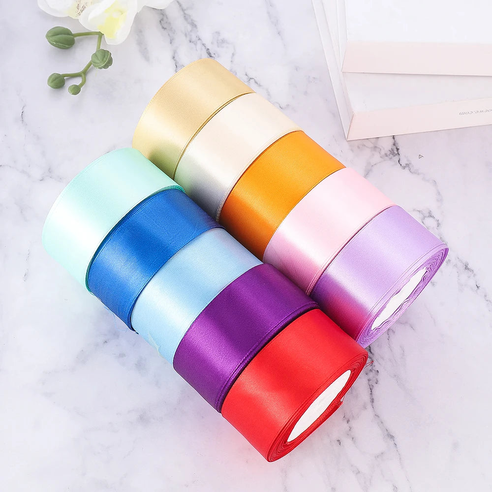 25yards/roll 4cm Satin Ribbon for Gift Wrapping Bows Making Floral