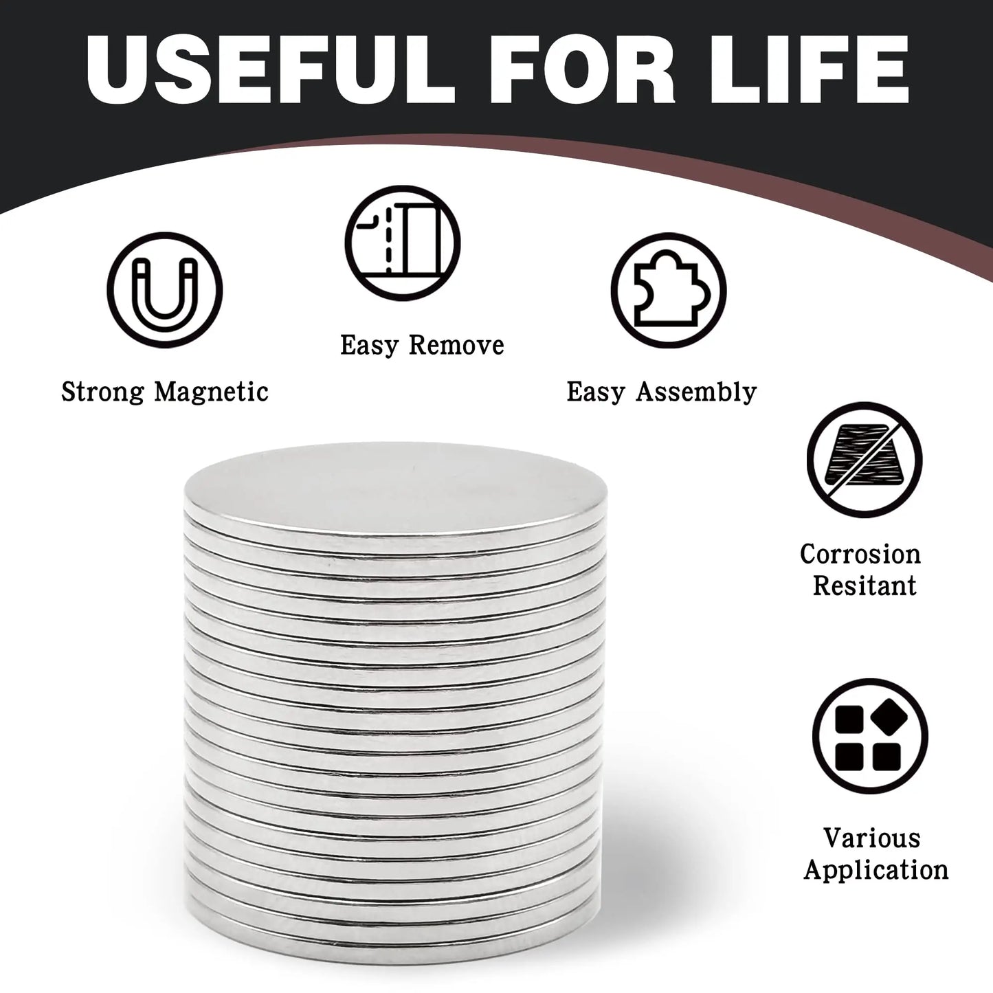 20x1mm Refrigerator Magnets, Whiteboard Magnets, Arts and Crafts