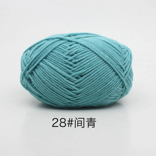 40-50g/Set 4ply Milk Cotton Knitting Yarn Needlework Dyed Lanas For