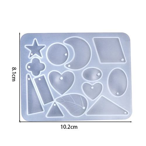 Earring Pendant Silicone Mold Epoxy Resin Jewelry Making Molds Heart