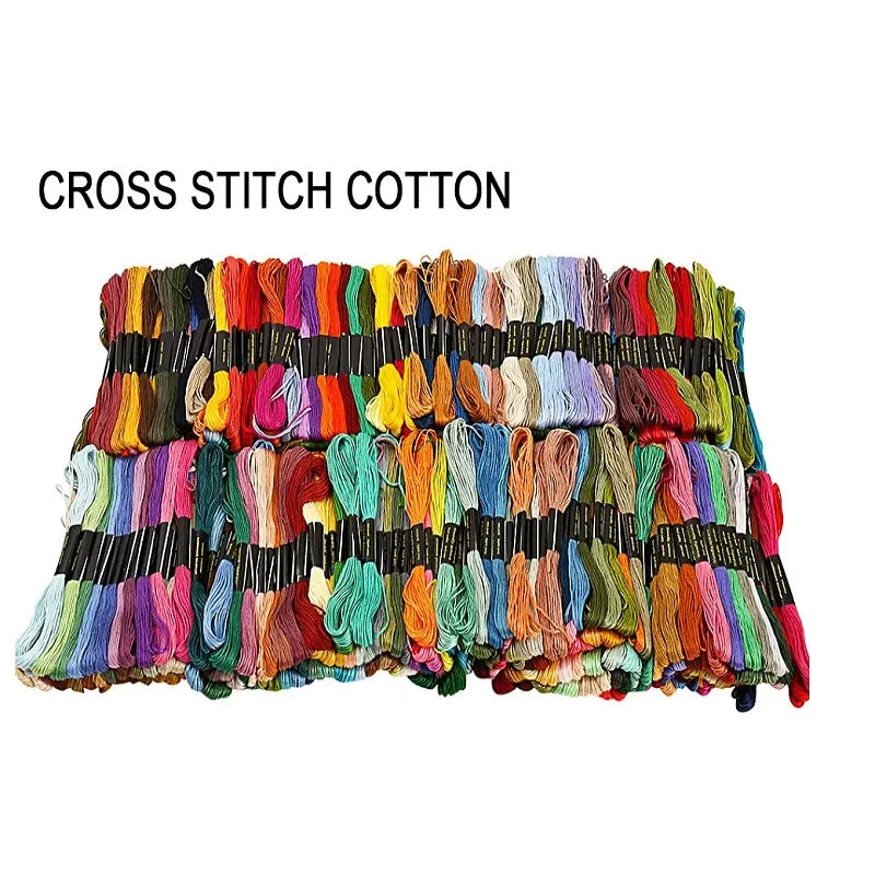 KRABALL 100/200/447pcs Mix Colors Embroidery Thread Cotton Sewing