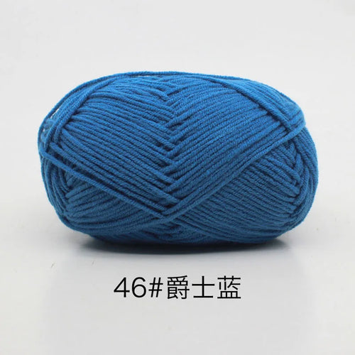 40-50g/Set 4ply Milk Cotton Knitting Yarn Needlework Dyed Lanas For