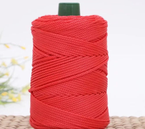 3mm Colored Cotton Cord Twisted Woven Rope Hollow Thread Craft