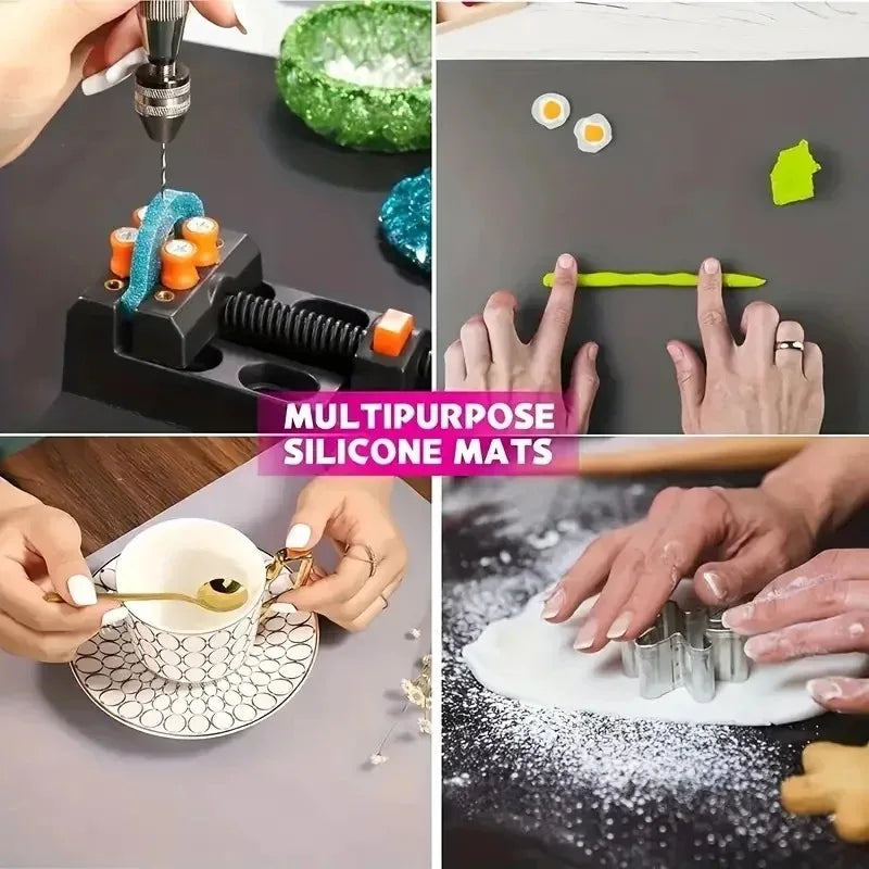 Different Color Large Silicone Mats For Table Mats Kitchen Baking