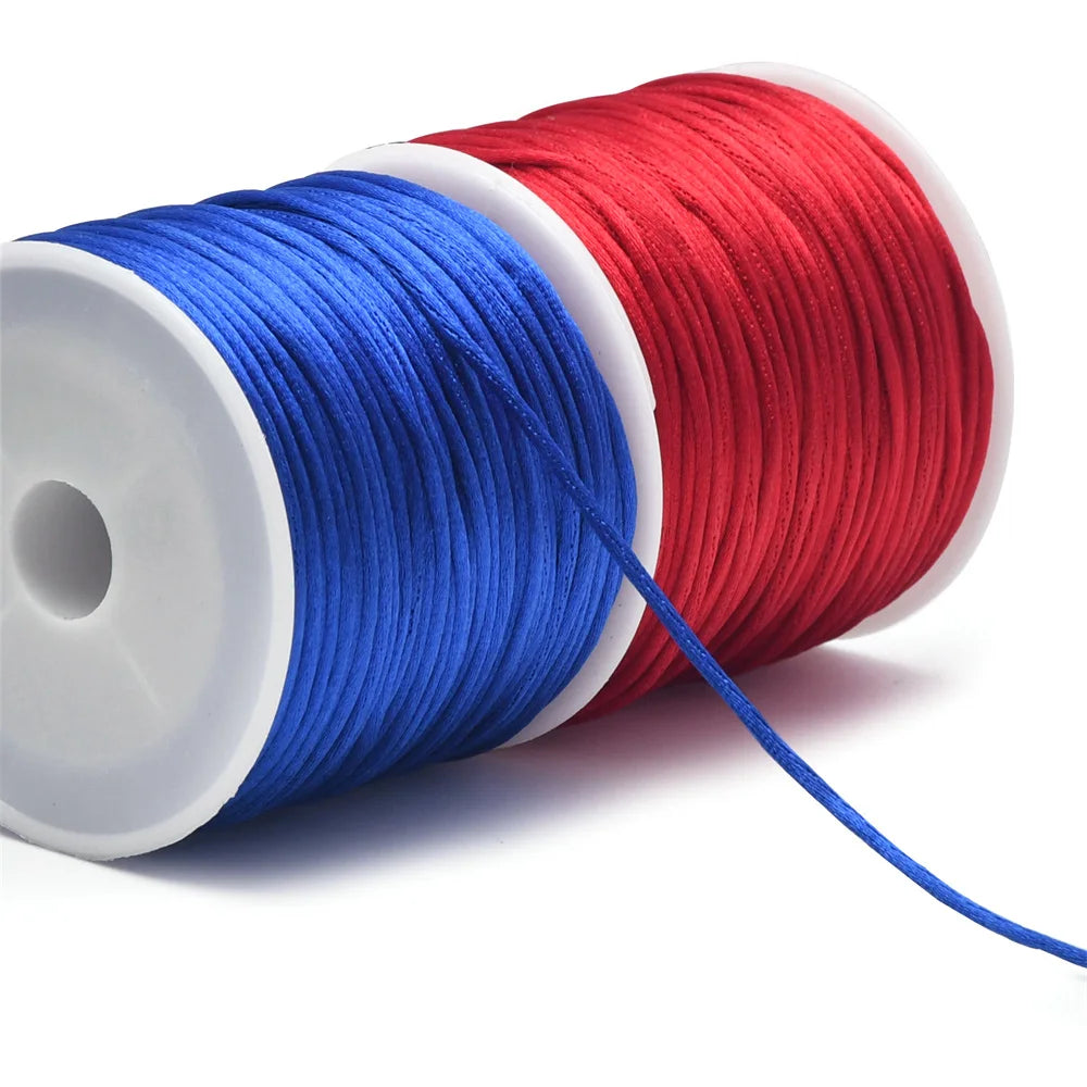1.5mm Crafts Satin Rattail Cord String from Nylon for Chinese Knot,
