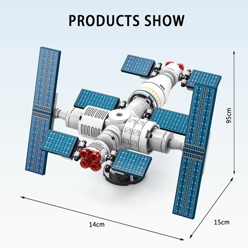 Moc Mini Aviation Manned Rocket Model Building Blocks Space Aerospace