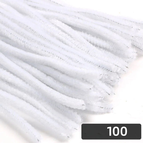 100pcs 30cm Chenille Stems Stick Cleaners Kids Educational Toys