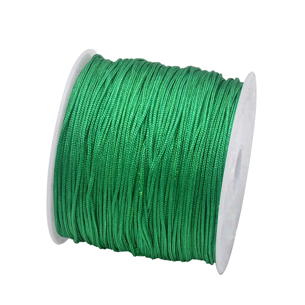 50Yds 0.8mm Crafts Nylon Cord For Jewelry Making Beading Braided Nylon