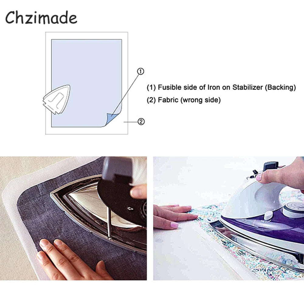 Chzimade 5Yards Interfacing Fabric Iron On Clothes Resin Lining For