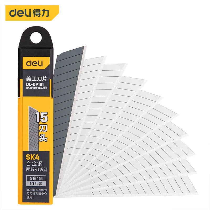 10PCS 18mm Utility Knife Replacement Blades, Snap-off Blades Fits18mm
