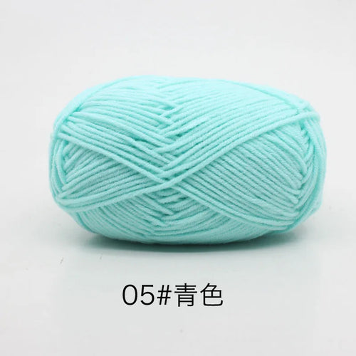 40-50g/Set 4ply Milk Cotton Knitting Yarn Needlework Dyed Lanas For