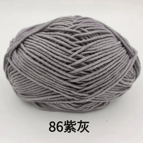 40-50g/Set 4ply Milk Cotton Knitting Yarn Needlework Dyed Lanas For