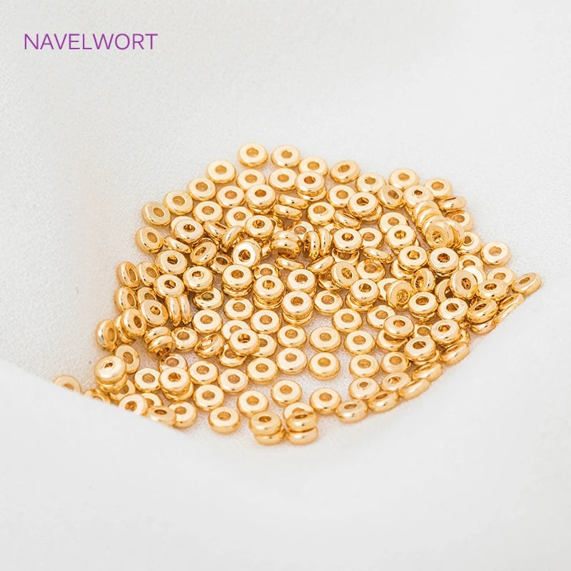 18k Gold Plated Spacer Beads For Bracelet Making,Separators For