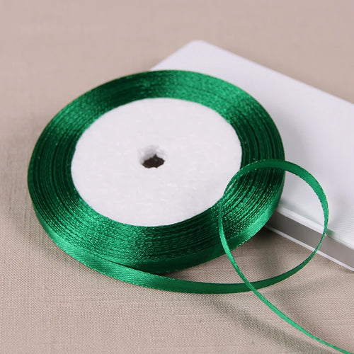 25yards/roll 6mm Satin Ribbon DIY Handmade Crafts Fabric Christmas