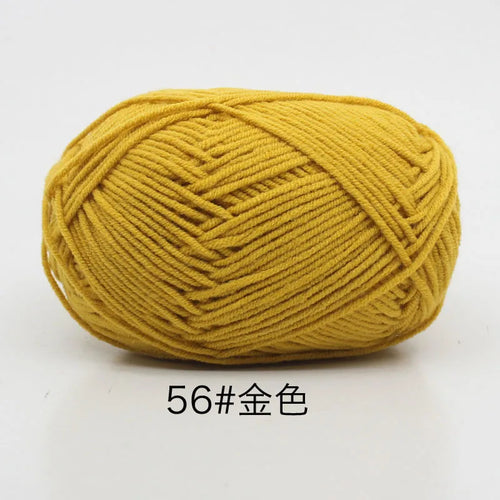 40-50g/Set 4ply Milk Cotton Knitting Yarn Needlework Dyed Lanas For